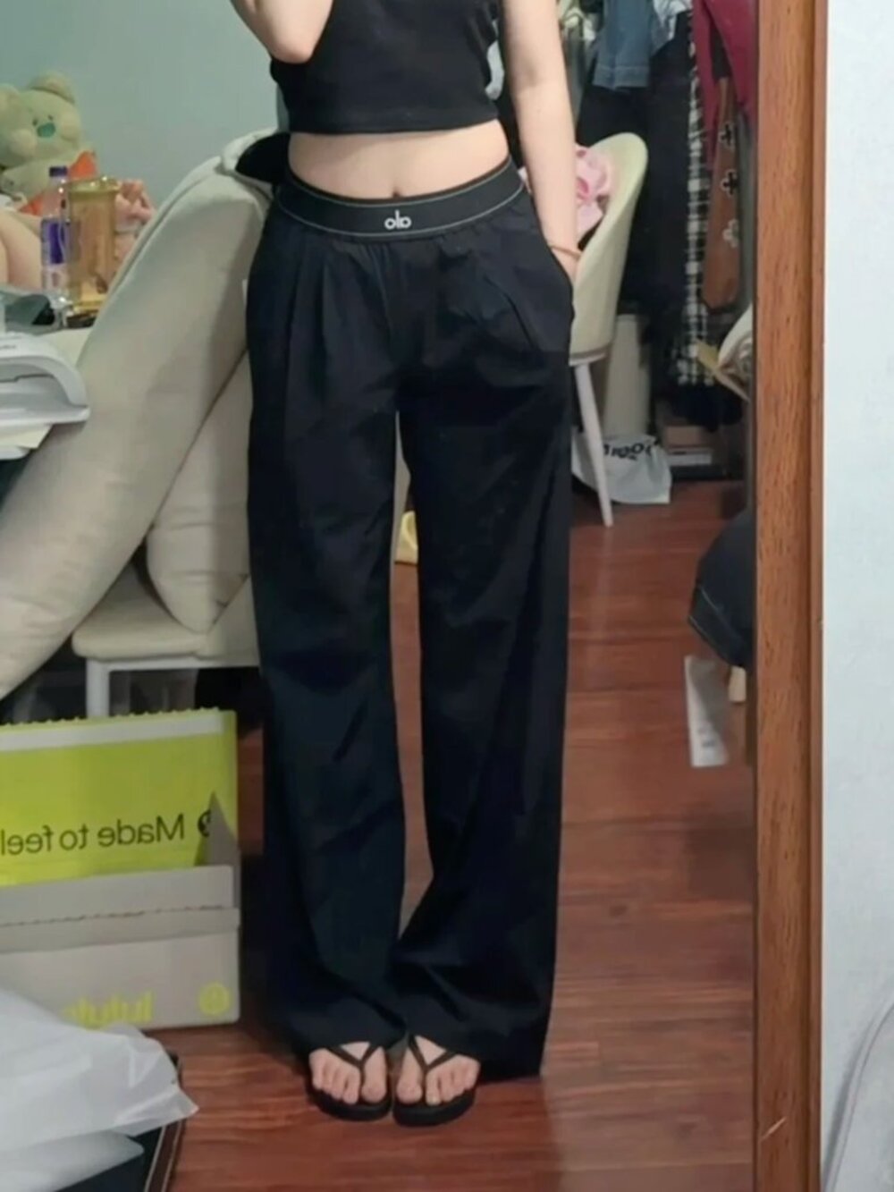ALO Yoga Suit Up Trouser Black (Regular 30“) Sleek & effortless Straight-leg🖤